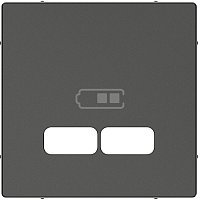 Лицевая панель Schneider Electric Merten System M для 2-м. розетки USB антрацит